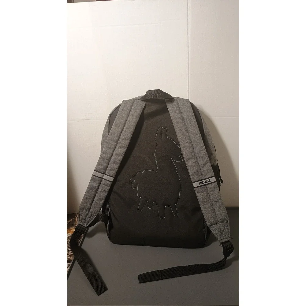 Fortnite Backpack Unisex Kids Large Gray Excellent Where We Droppin Graphic